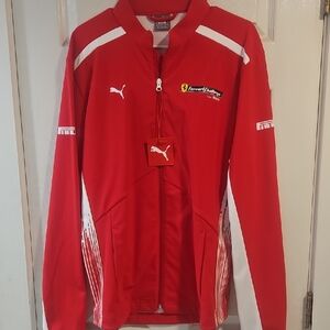 Puma Red and White Ferrari Track Jacket